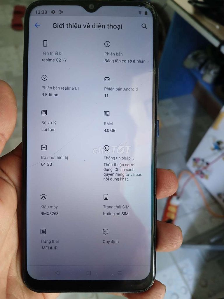 Realme C21Y 64GB Đen. Mua bán Điện thoại tại Thành phố Qui Nhơn Bình Định được đăng bởi Giang Huynh hình 1
