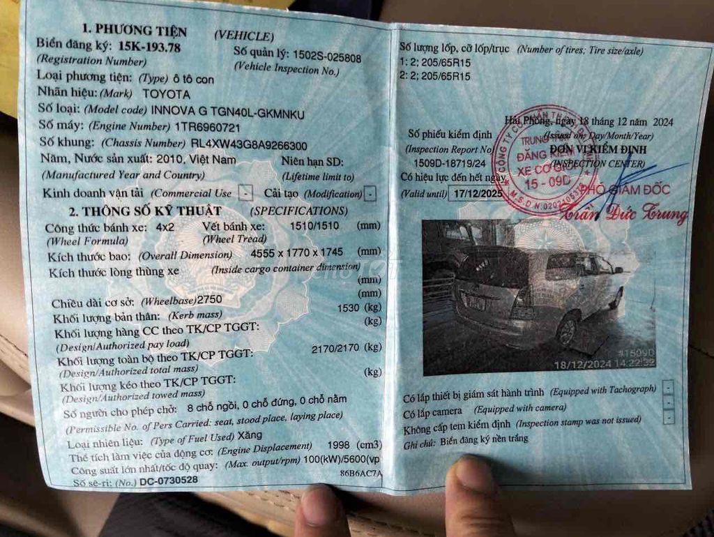 Toyota Innova 2010 G - 12345 km. Mua bán Ô tô tại Quận Hồng Bàng Hải Phòng được đăng bởi Nguyên Đức đạt hình 8