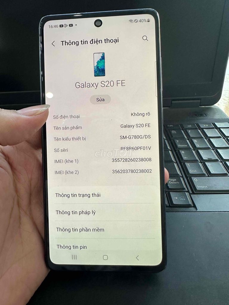 Samsung S20 FE 8GB/256GB. Mua bán Điện thoại tại Quận Liên Chiểu Đà Nẵng được đăng bởi Nguyen Tai hình 1
