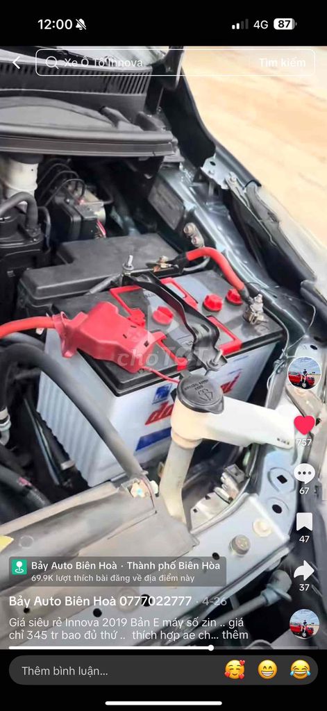 Toyota Innova 2020 2.0E - 90 km. Mua bán Ô tô tại Thành phố Vinh Nghệ An được đăng bởi Anh Hanh hình 4