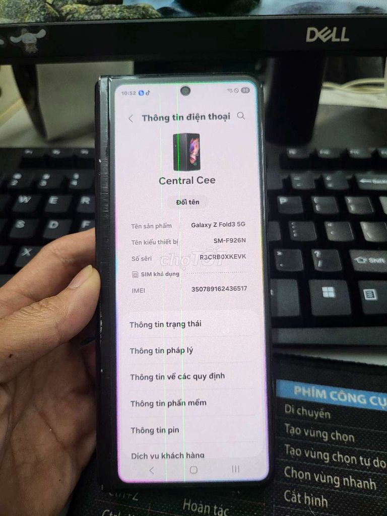 Samsung Galaxy Z Fold3 5G 256GB Đen. Mua bán Điện thoại tại Quận Ba Đình Hà Nội được đăng bởi Central Cee 3989 hình 1