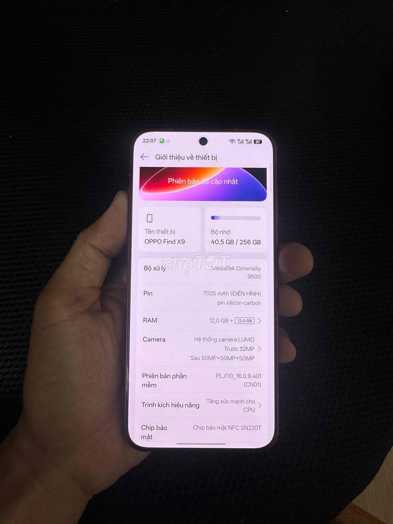 Oppo Find X9. Mua bán Điện thoại tại Quận Tân Phú Tp Hồ Chí Minh được đăng bởi Hồ Tuấn Anh hình 1