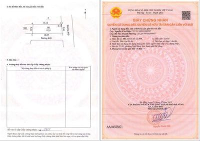 Chính chủ cần bán lô góc kiệt ôtô bình kỳ ngủ hành Sơn TPĐN