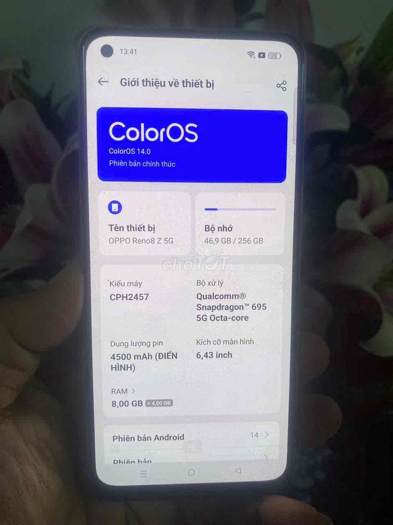 Oppo Reno 8z 5G 256GB Vàng nhạt Like New. Mua bán Điện thoại tại Thành phố Thủ Đức Tp Hồ Chí Minh được đăng bởi Thanh Tâm hình 1