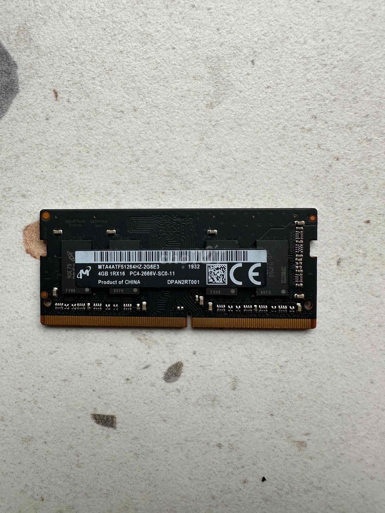 micron 4gb 2666, nâng ram cài lại win 10 laptophcm. Mua bán Linh kiện (RAM, Card...) tại Quận Gò Vấp Tp Hồ Chí Minh được đăng bởi Nguyễn Nhật Long hình 1