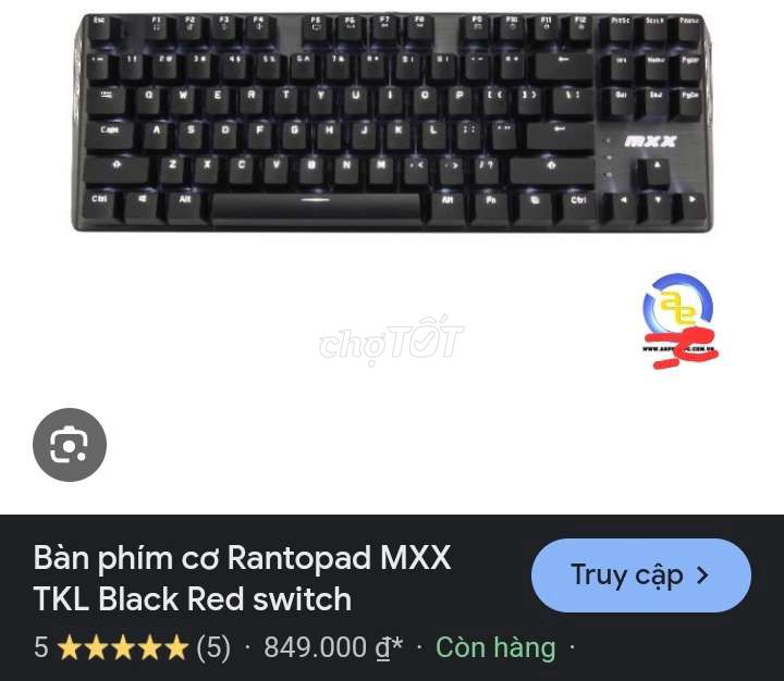 phím cơ thật BlueSwitch MXX Rantopad mới 99%