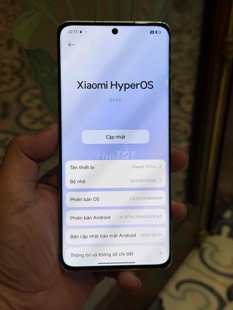 Xiaomi 13 Pro 12GB/512GB Trắng Like New. Mua bán Điện thoại tại Quận Hoàng Mai Hà Nội được đăng bởi Bui Gia Trong hình 1