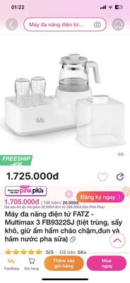 Máy tiệt trùng sấy khô - hâm sữa nấu cháo. Mua bán Mẹ và bé tại Thị xã Phú Mỹ Bà Rịa - Vũng Tàu được đăng bởi Vũ Phạm Khánh Huyền 