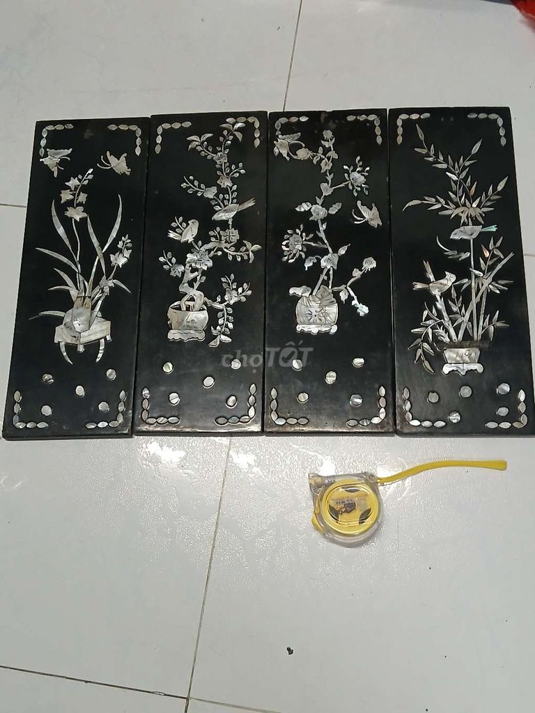 Tranh cẩn ốc Gỗ Đen Xưa 4 tấm pass lại 400k. Mua bán Đồ sưu tầm, đồ cổ tại Quận 8 Tp Hồ Chí Minh được đăng bởi nguyễn phúc hậu hình 1
