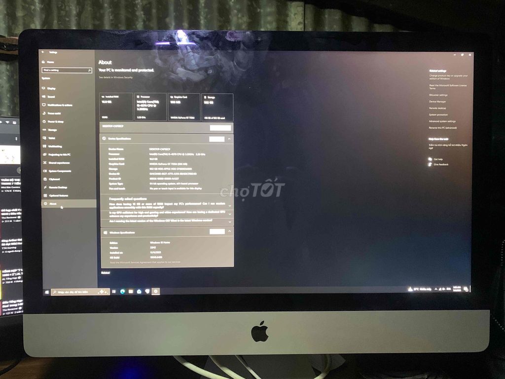 Apple iMac 2013 i5 16GB/932GB 2K. Mua bán Máy tính để bàn tại Thành phố Châu Đốc An Giang được đăng bởi minihao hình 1