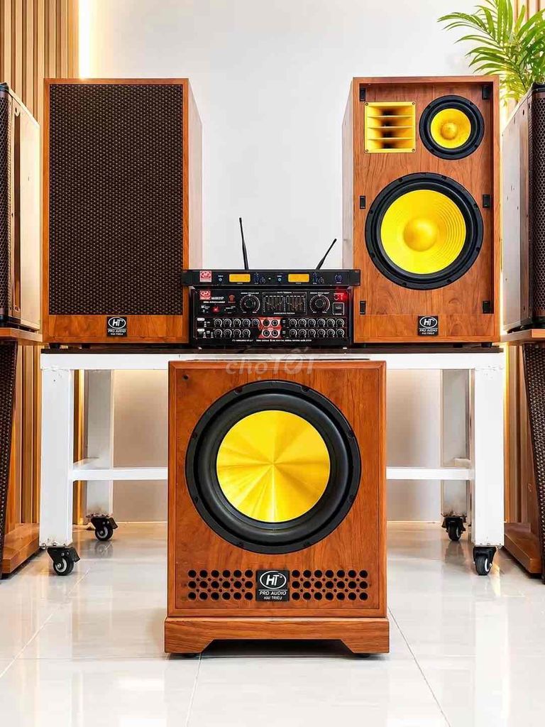 Dàn karaoke Gỗ Nâu Bluetooth chống hú. Mua bán Tivi, Âm thanh tại Quận 12 Tp Hồ Chí Minh được đăng bởi Hải Khánh Audio hình 1