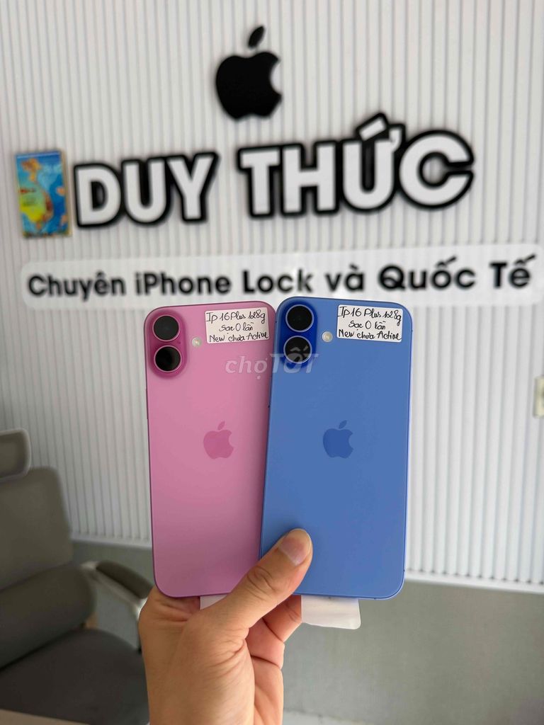 Apple iPhone 16 Plus 128GB Hồng & Xanh New 100%. Mua bán Điện thoại tại Quận Ninh Kiều Cần Thơ được đăng bởi Duy Thức chuyên iphone Lock Cần Thơ hình 1