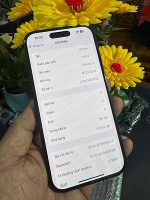 iPhone 15 128GB đen Đã sử dụng