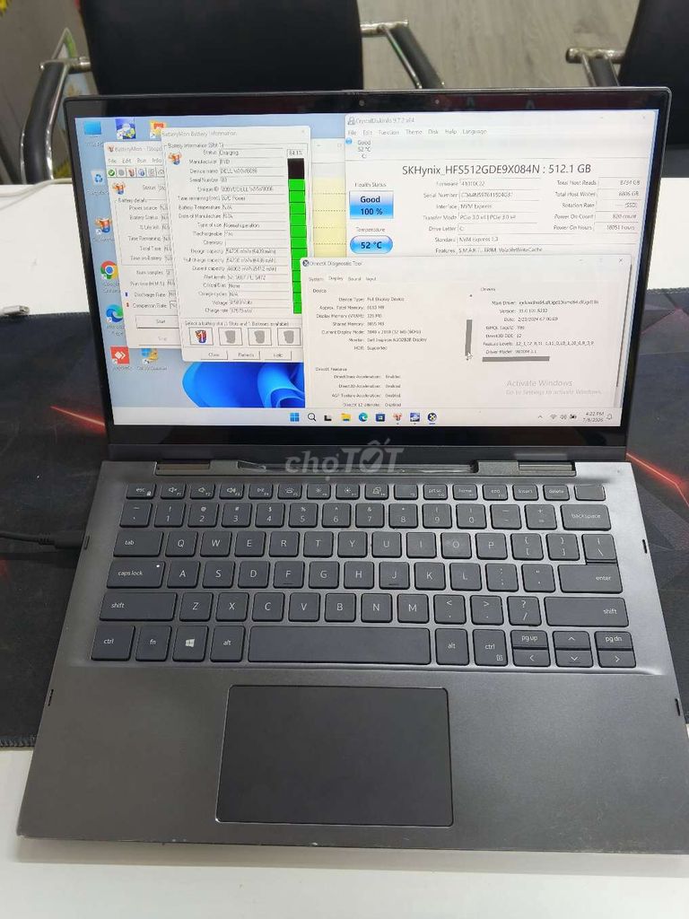 Dell Inspiron 7406 xoay360 màn cảm ứng. Mua bán Laptop tại Quận Gò Vấp Tp Hồ Chí Minh được đăng bởi Chí Hướng Group  hình 1