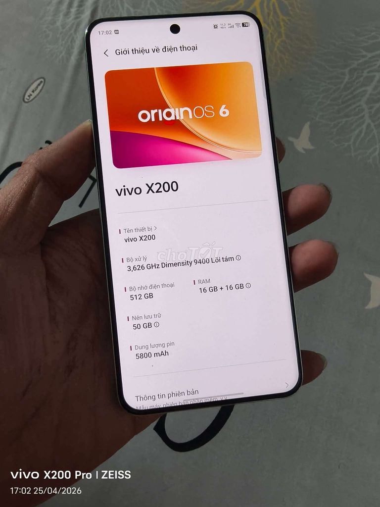 Vivo X200 5G 16- 512GB Quốc tế giao lưu. Mua bán Điện thoại tại Thành phố Biên Hòa Đồng Nai được đăng bởi Long Huynh hình 1