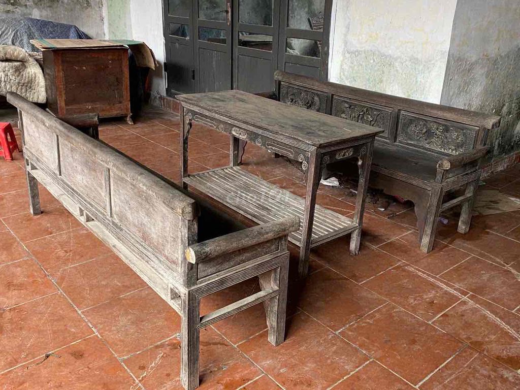 Bộ trường kỷ gỗ đục tay kênh bong. Mua bán Bàn ghế tại Huyện Đông Anh Hà Nội được đăng bởi lê anh thư  hình 1