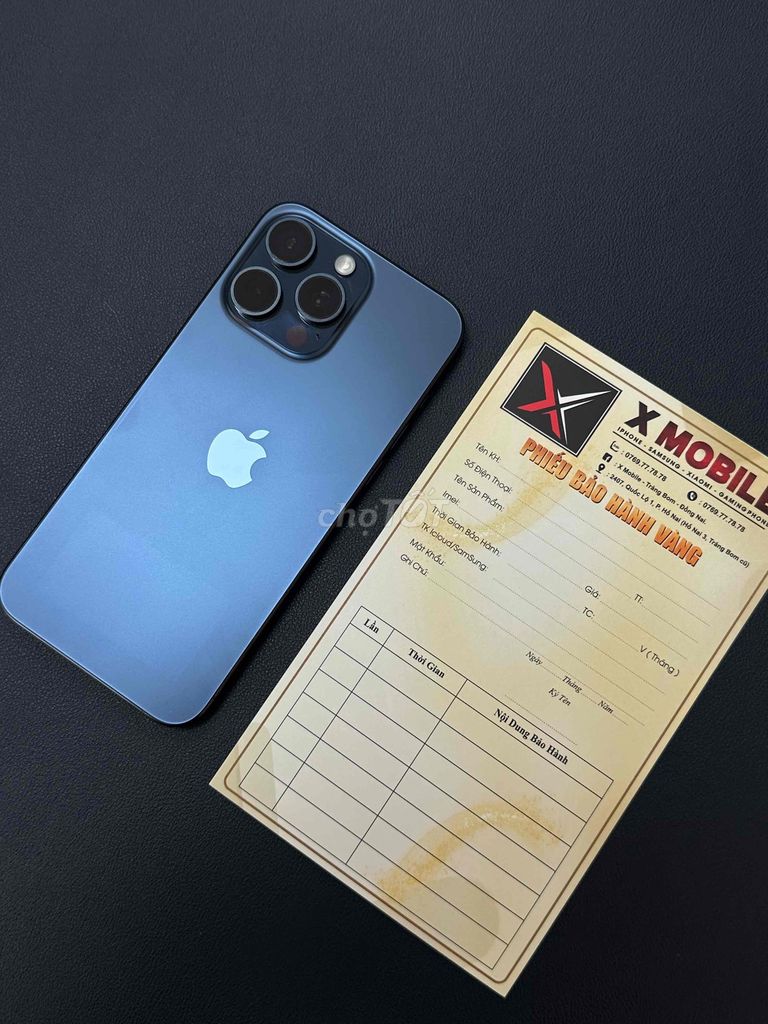 iPHONE 15 PRO MAX 256GB LL/A XANH NAVY CỰC NGẦU. Mua bán Điện thoại tại Huyện Trảng Bom Đồng Nai được đăng bởi X Mobile Trảng Bom hình 1