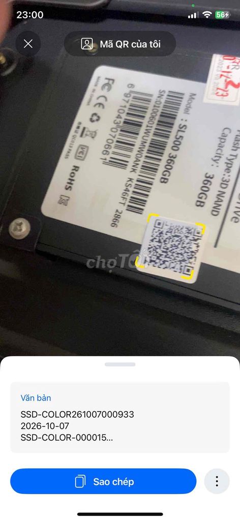 SSD Colorful 360GB. Mua bán Linh kiện (RAM, Card...) tại Thành phố Thủ Đức Tp Hồ Chí Minh được đăng bởi nguyễn trung hiếu hình 1