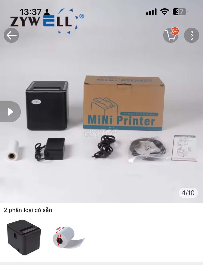 Máy in hóa đơn Zywell K80 Đen. Mua bán Đồ dùng văn phòng tại Quận 7 Tp Hồ Chí Minh được đăng bởi Trần Năng Huy hình 1