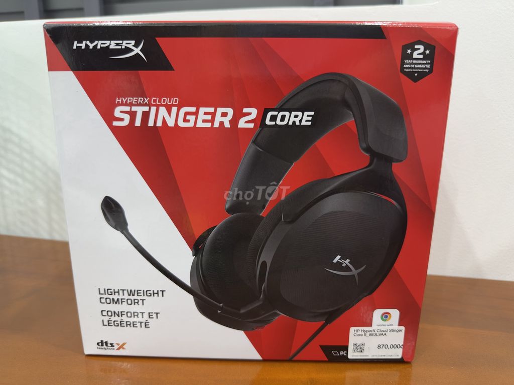 Tai nghe gaming HyperX Cloud Stinger 2 Core Đen. Mua bán Tivi, Âm thanh tại Quận Cái Răng Cần Thơ được đăng bởi Quyên Lê hình 1