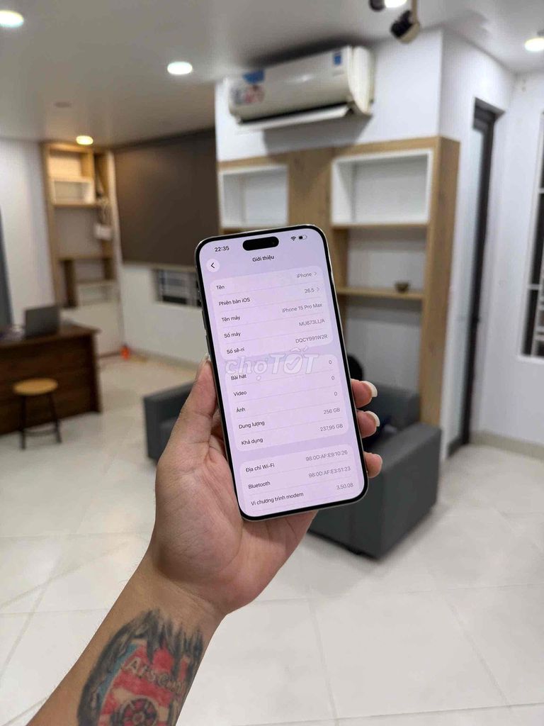 Apple iPhone 15 Pro Max 256GB Trắng. Mua bán Điện thoại tại Quận Đống Đa Hà Nội được đăng bởi KT Hà Nội Mobile hình 1