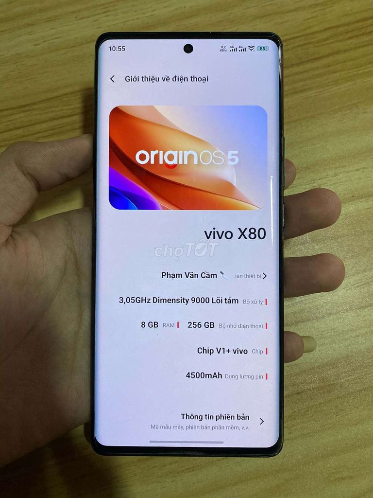Vivo X80 Đen Đã sử dụng. Mua bán Điện thoại tại Quận Nam Từ Liêm Hà Nội được đăng bởi Cầm Phạm hình 1