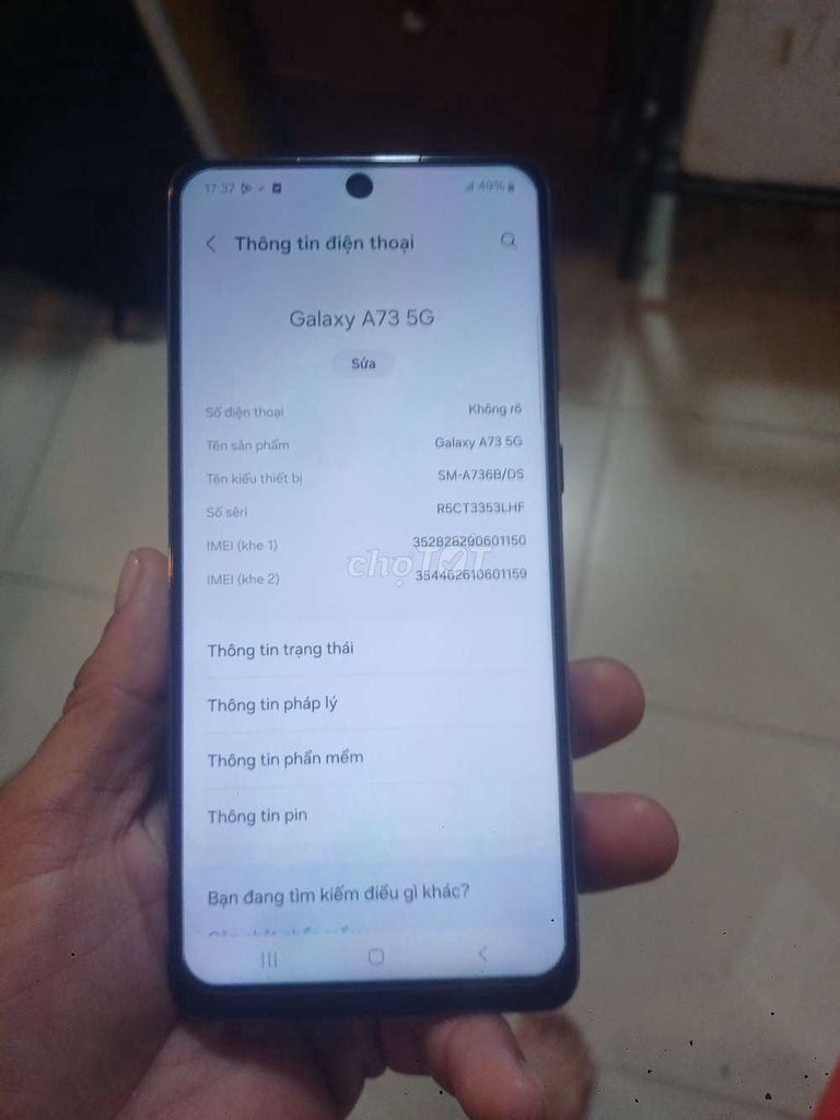Samsung Galaxy A73 5G Xanh ngọc. Mua bán Điện thoại tại Thành phố Thủ Đức Tp Hồ Chí Minh được đăng bởi Tuân lương hình 1