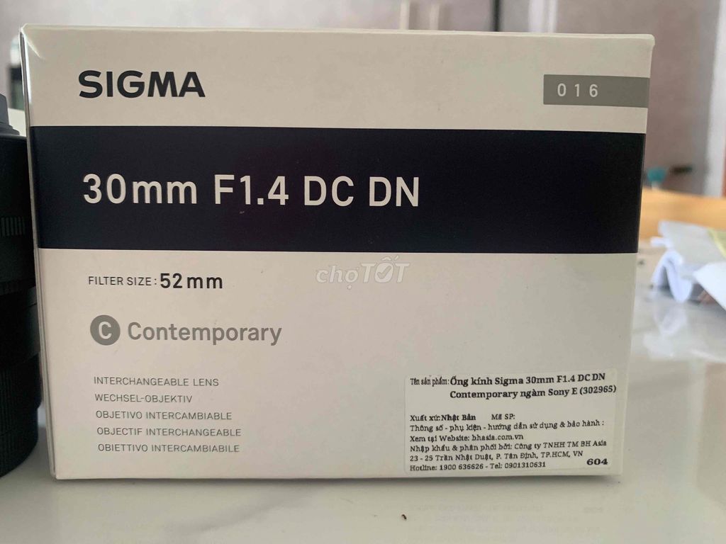 Ống kính Sigma 30mm F1.4 DC DN Sony E-mount Đen. Mua bán Máy ảnh, Máy quay tại Thành phố Thủ Đức Tp Hồ Chí Minh được đăng bởi Tran Phuong hình 1
