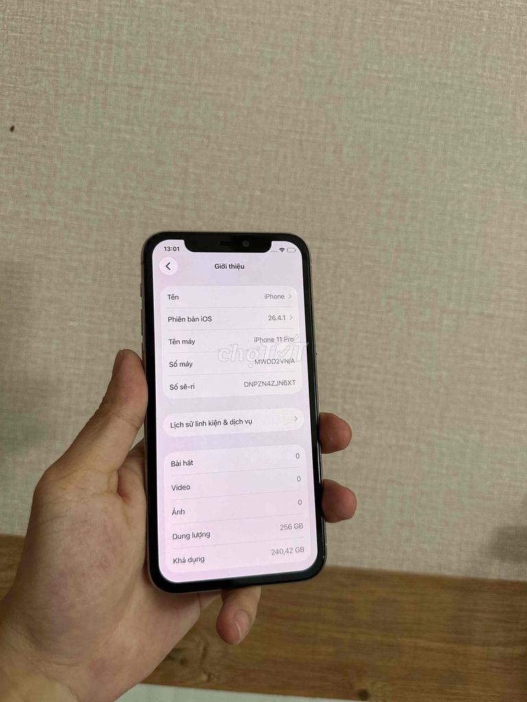 iPhone 11 Pro 256GB Bạc. Mua bán Điện thoại tại Thành phố Long Xuyên An Giang được đăng bởi vvvvv hình 1