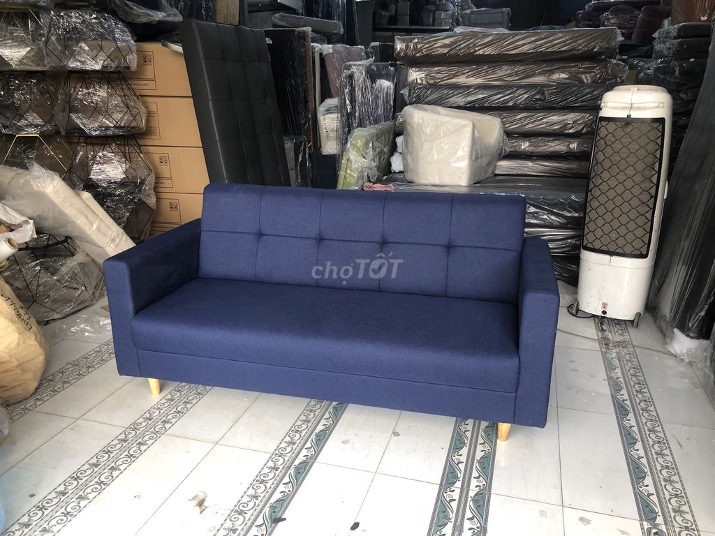 Ghế sofa băng 1m7 màu xanh navy