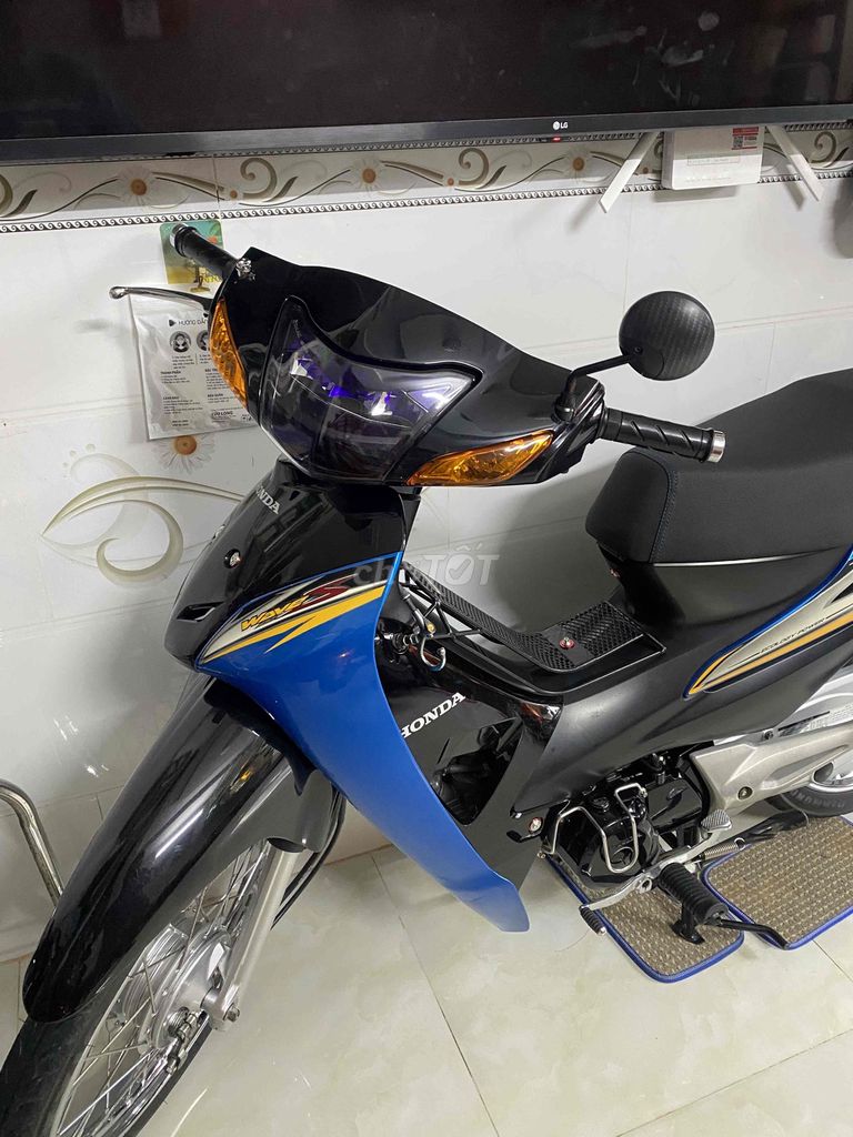 Honda Wave черно-синий, полуавтомат