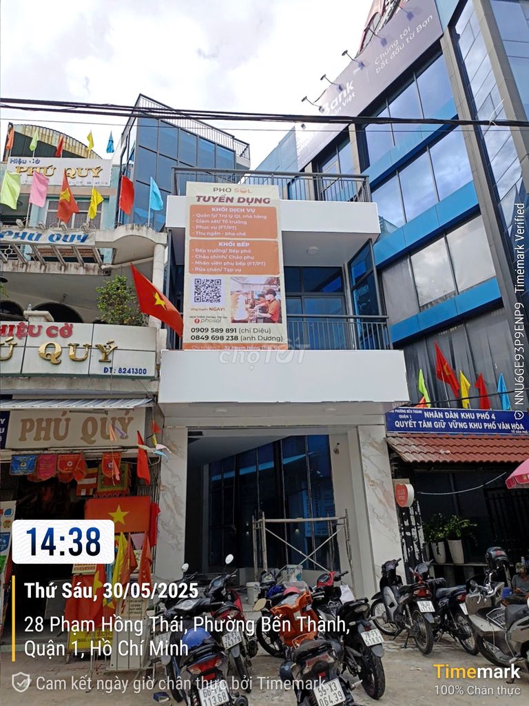 [Q1]-Nhân viên chảo chính/chảo phụ. Việc làm Đầu bếp tại Quận 1 Tp Hồ Chí Minh được đăng bởi Nguyễn Thị Thanh Diệu hình 1