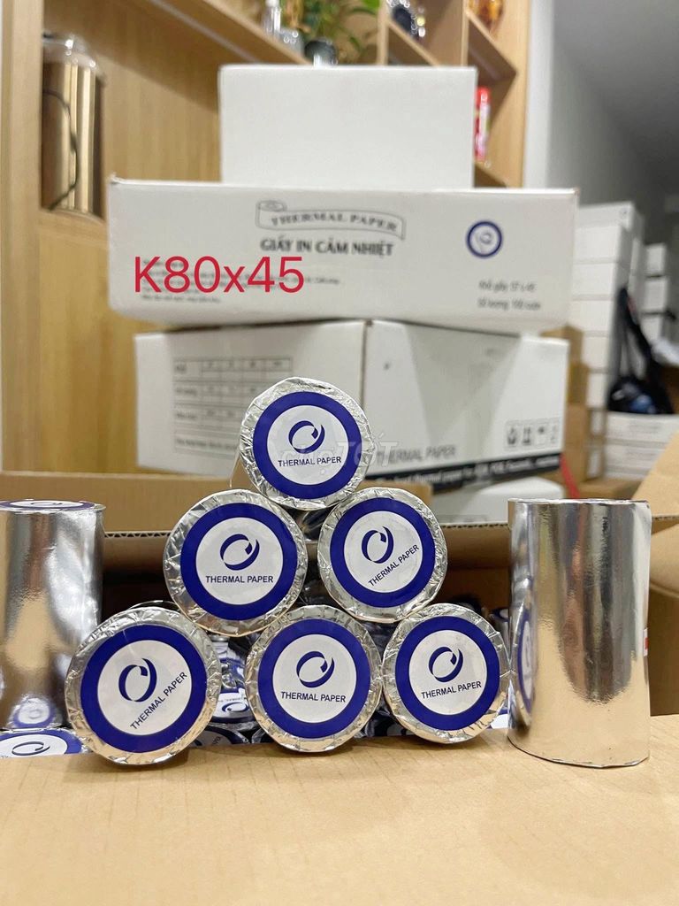Giấy in bill K80x45 100 cuộn Giấy. Mua bán Đồ dùng văn phòng tại Quận Tân Phú Tp Hồ Chí Minh được đăng bởi tri huynh hình 1