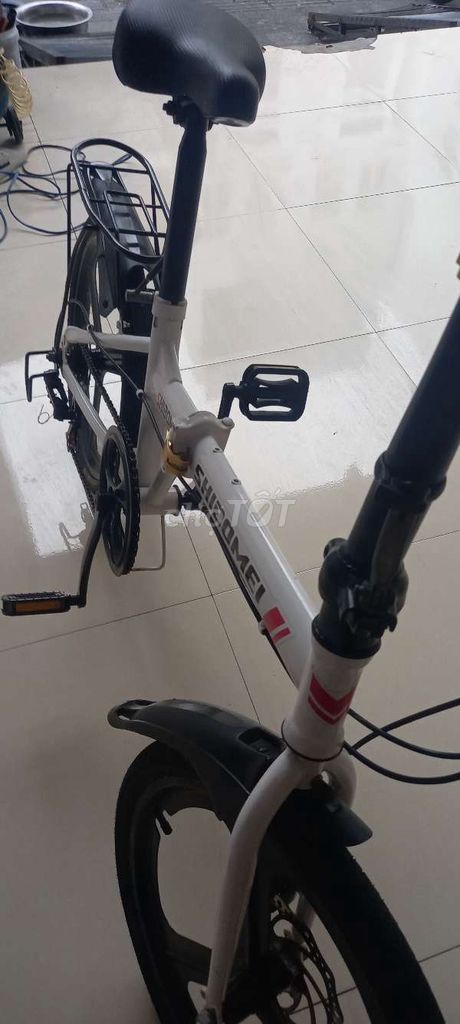 Xe đạp gấp SHIBOMEI Kim loại Trắng. Mua bán Xe đạp tại Quận Thanh Khê Đà Nẵng được đăng bởi tran ngoc my hình 5