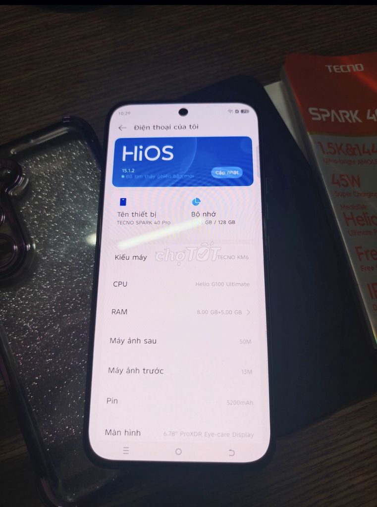 Tecno Spark 40 Pro 8GB/128GB Xanh. Mua bán Điện thoại tại Quận Tân Bình Tp Hồ Chí Minh được đăng bởi Đạt Nguyễn hình 1