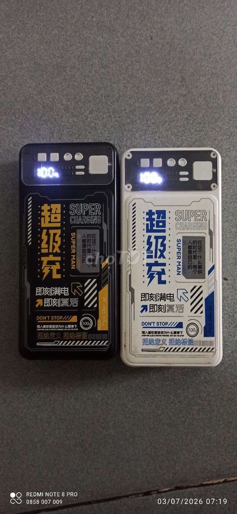 Sạc dự phòng 20000 mAh Đen, Trắng Sạc nhanh. Mua bán Phụ kiện (Màn hình, Chuột...) tại Thành phố Trà Vinh Trà Vinh được đăng bởi Cường hình 1