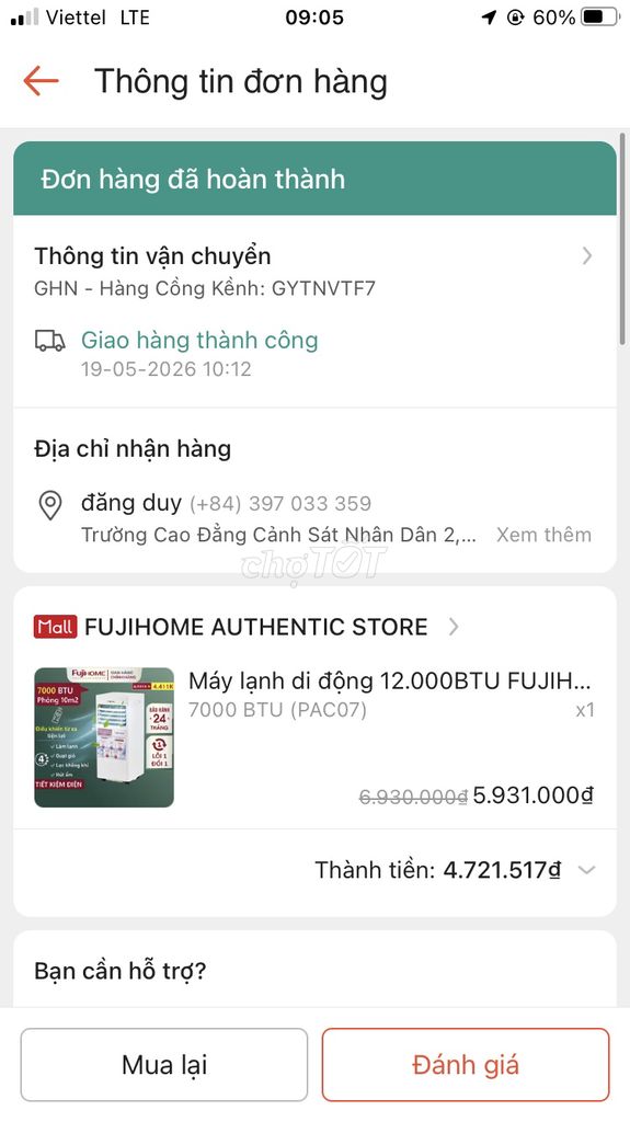 Máy lạnh di động FUJIHOME PAC07. Mua bán Máy lạnh, điều hoà tại Thành phố Thủ Đức Tp Hồ Chí Minh được đăng bởi Minhquyga hình 1