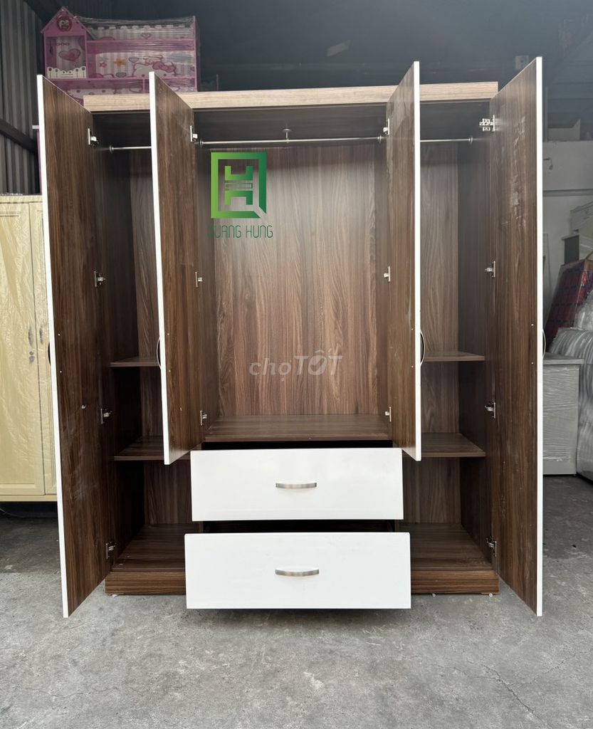 TỦ QA GÕ MDF// TỦ QUẦN ÁO GIÁ RẺ TẠI XƯỞNG//TỦ MDF. Mua bán Tủ, kệ gia đình tại Quận 12 Tp Hồ Chí Minh được đăng bởi Nội Thất Quang Hùng TD hình 1