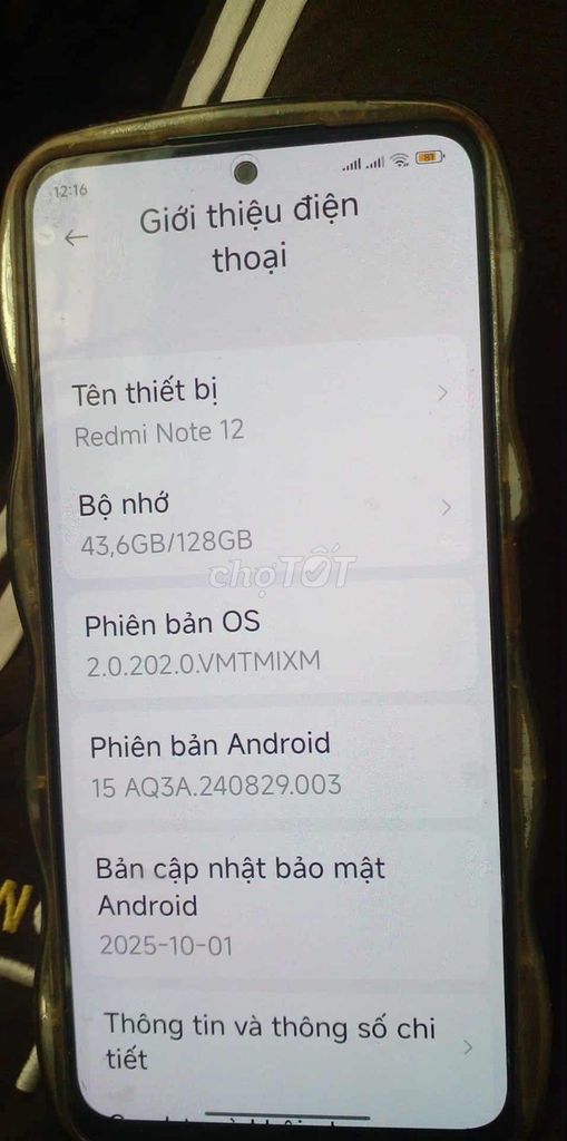 Xiaomi Redmi Note 12 4G 128GB. Mua bán Điện thoại tại Thành phố Biên Hòa Đồng Nai được đăng bởi Lee Trinh hình 1