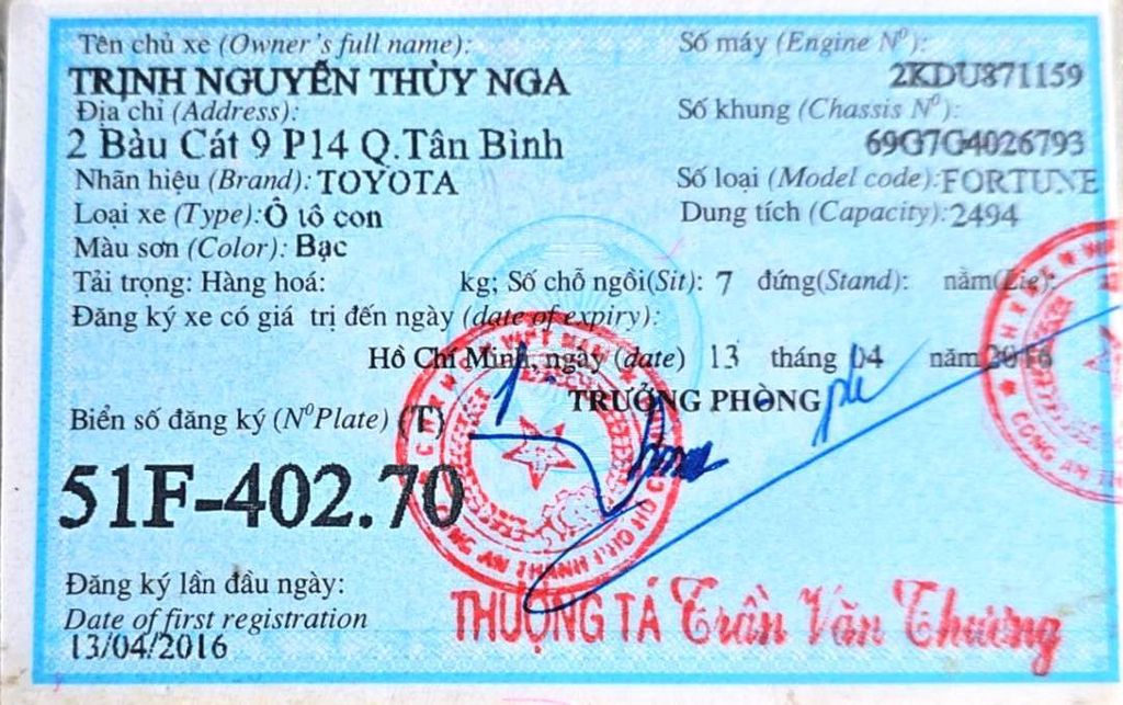 FORTUNER 2.5G 2016 MT DẦU 54000KM BẢO HÀNH 1 NĂM. Mua bán Ô tô tại Quận Bình Tân Tp Hồ Chí Minh được đăng bởi Lê Tử can  hình 18