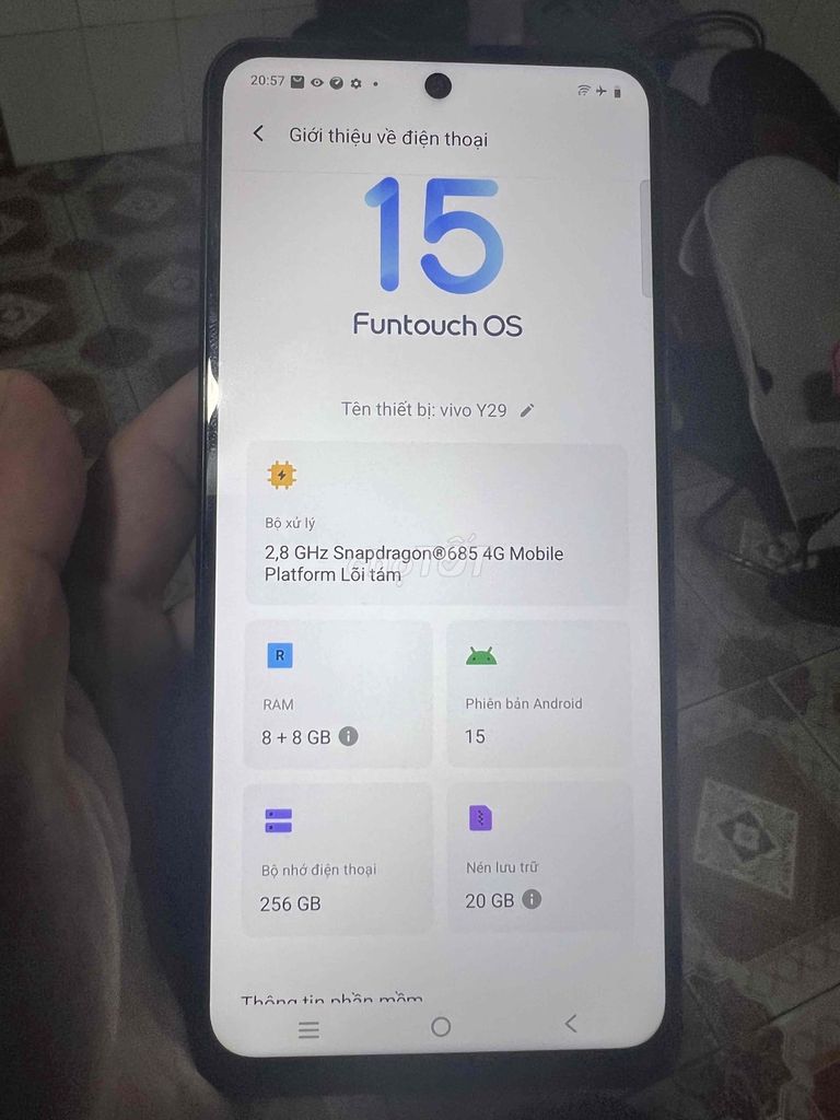 Vivo Y29 256GB Xám. Mua bán Điện thoại tại Thành phố Thuận An Bình Dương được đăng bởi Trần Hậu hình 1
