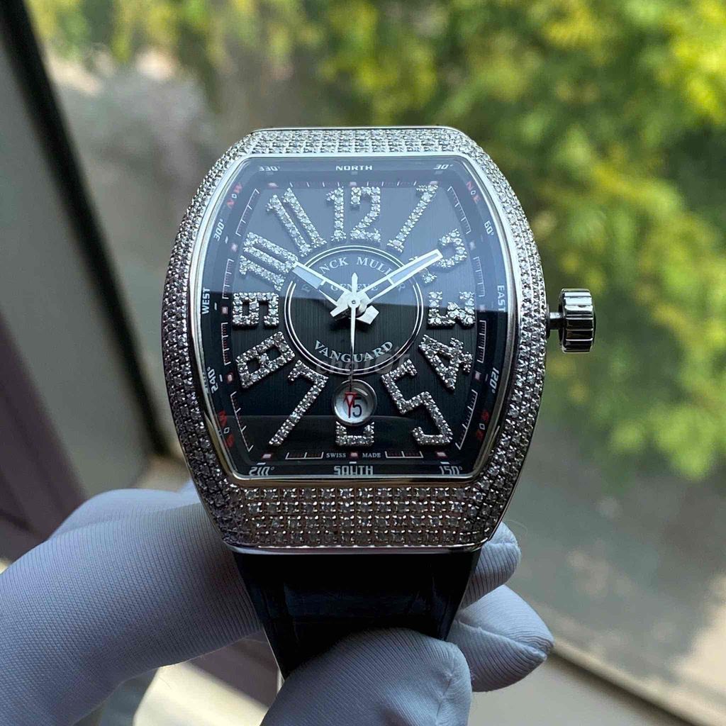Frank muller V41 Pave Diamonds full kim sz 41x50mm. Mua bán Đồng hồ tại Quận Hoàng Mai Hà Nội được đăng bởi Anh Tuấn hình 1