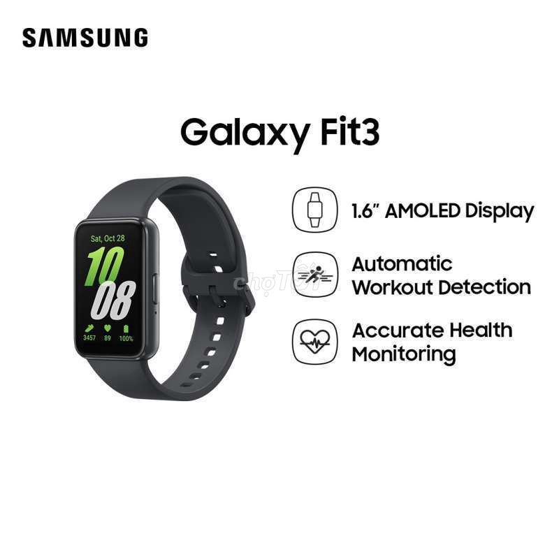 Samsung Galaxy Fit3 Đen. Mua bán Thiết bị đeo thông minh tại Thành phố Bắc Ninh Bắc Ninh được đăng bởi Thiensutinhyeu Tsty hình 1