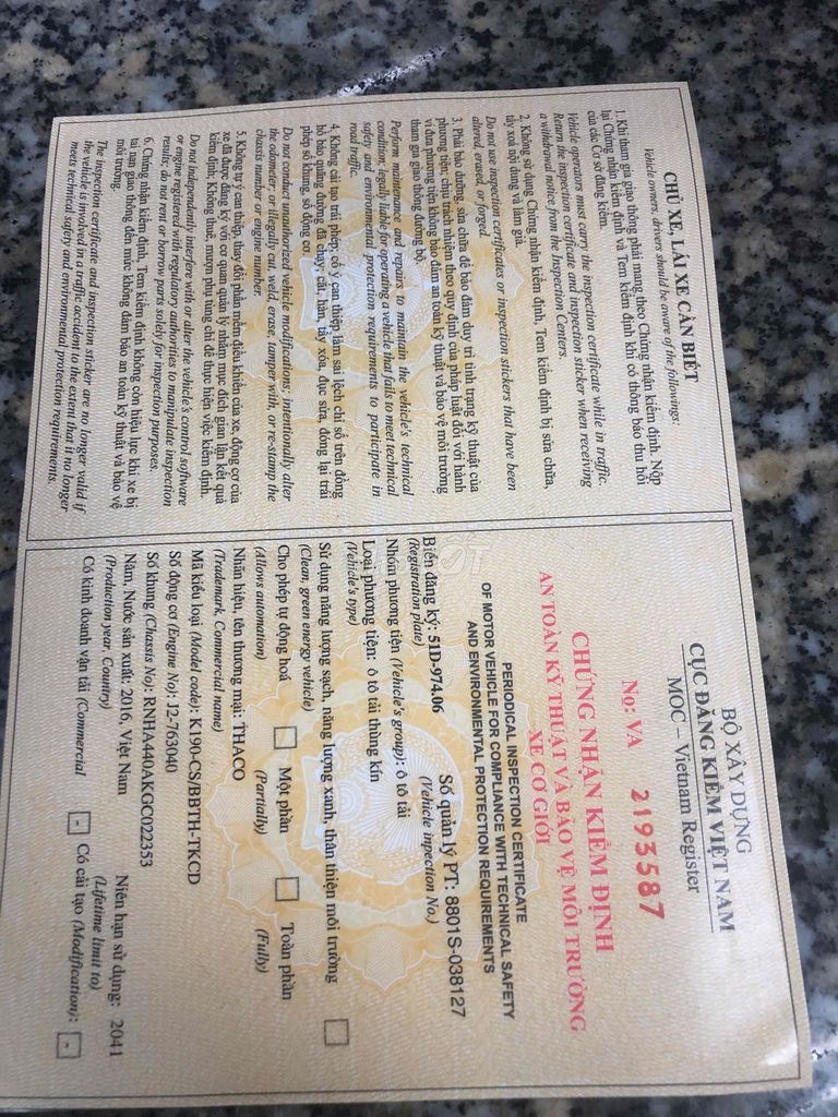 bán xe kia k190(1,9t) đời 2016 thùng cánh doi xe. Mua bán Xe tải, xe ben tại Quận Bình Tân Tp Hồ Chí Minh được đăng bởi nguyen van phong hình 5