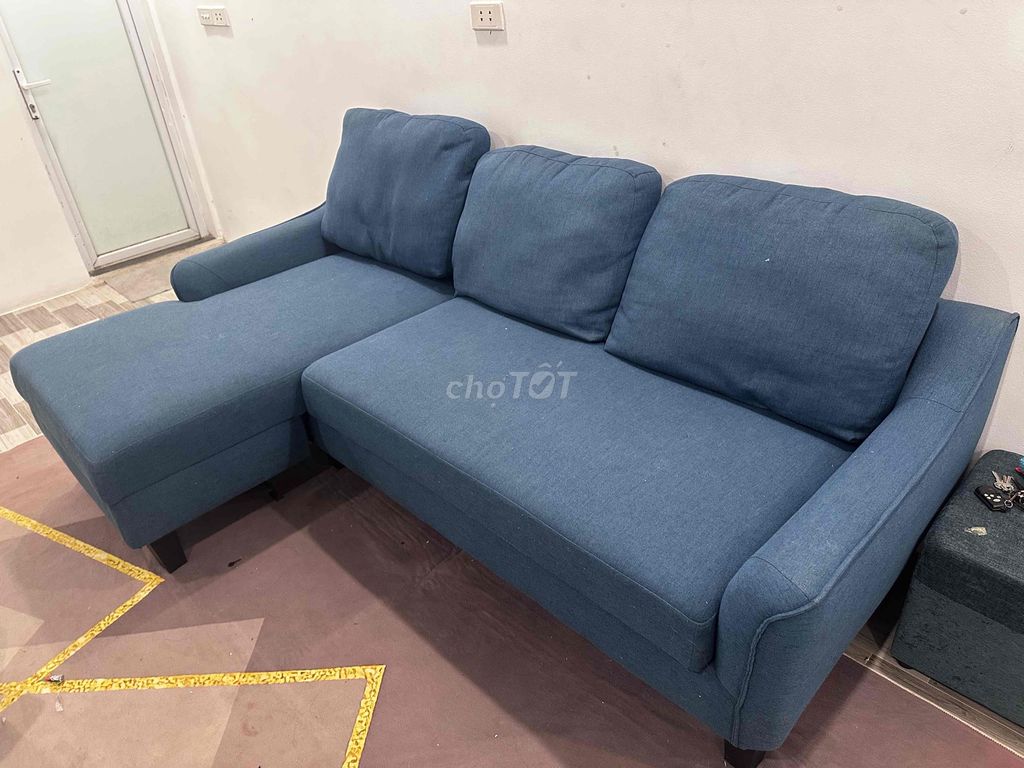 Ghế sofa kiêm giường Vải Xanh dương Hiện đại. Mua bán Giường, chăn ga gối nệm tại Quận Tây Hồ Hà Nội được đăng bởi Vy Khanh hình 1