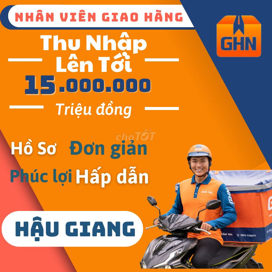 [ HẬU GIANG ] TUYỂN SHIPPER MỨC LƯƠNG HẤP DẪN