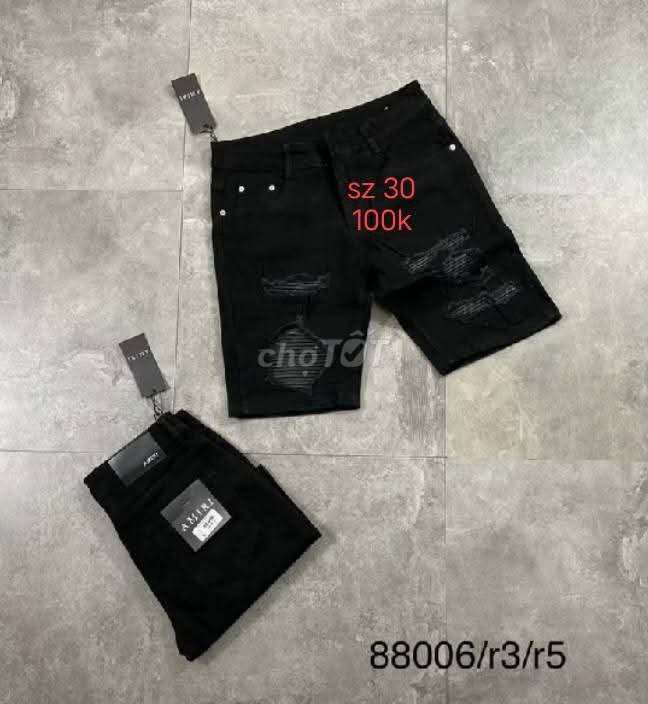 Quần short jean nam Đen size 30. Mua bán Quần áo tại Thị xã Hương Thủy Thừa Thiên Huế được đăng bởi Tên chưa cung cấp hình 1