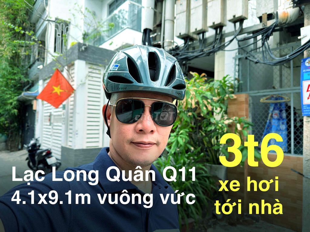 Cần bán nhà Lạc Long Quân Q11, 4.1x9.1m vuông vức, xe hơi tới nhà. 3t6