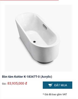 Bồn Tắm ovan Kohler Chính Hãng. Mua bán Thiết bị vệ sinh, nhà tắm tại Huyện Nhà Bè Tp Hồ Chí Minh được đăng bởi Tổng Kho Bồn Cầu và TBVS
