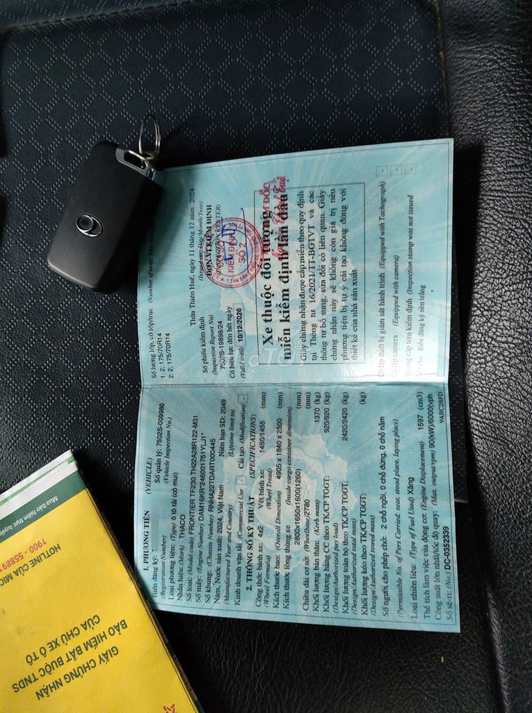 Xe tải THACO FRONTIER TF230 990kg tháng 12/2024. Mua bán Xe tải, xe ben tại Thị xã Hương Trà Thừa Thiên Huế được đăng bởi Tâm Thanh Nguyễn hình 7